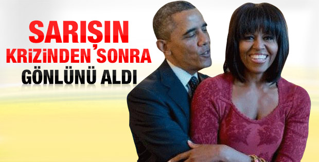 Obama eşinin gönlünü aldı