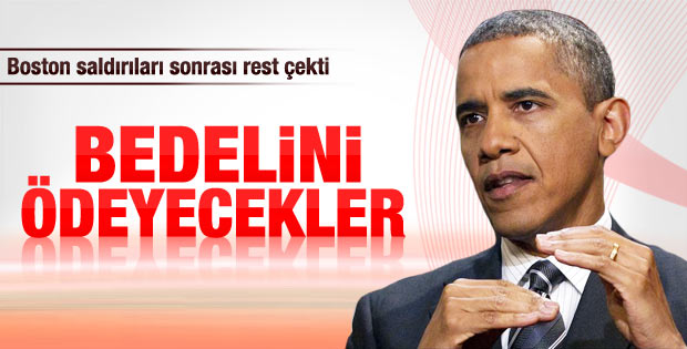 Obama'dan Boston patlamalarına sert tepki