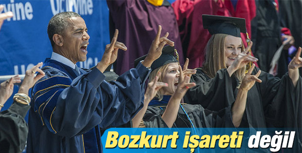 Obama'dan Bozkurt'u andıran karıncayiyen selamı