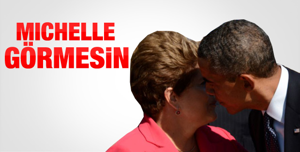 Obama'dan Rousseff'e samimi öpücük