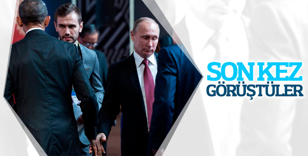 Obama ve Putin ayaküstü buluştu