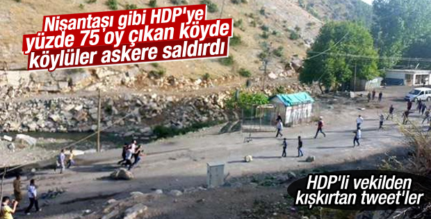 Uludere'de köylüler askere saldırdı
