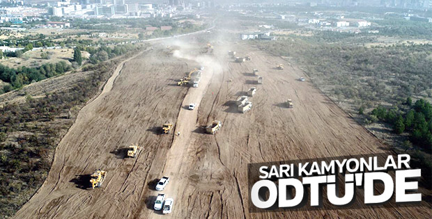 ODTÜ arazisinde yol yapım çalışmalarına başlandı