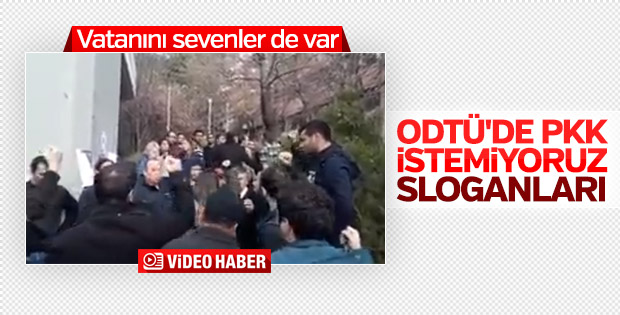 ODTÜ'de PKK karşıtı sloganlar