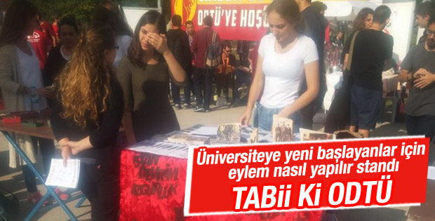 ODTÜ'de oryantasyon standı