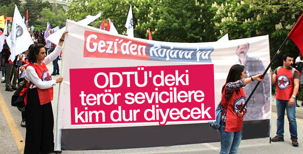 Suriye'de ölen terörist Ulaş Bayraktar için ODTÜ'de tören