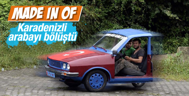 Oflu motor ustaları otomobili ikiye böldü