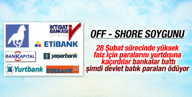 Off-shore borçlarını halk ödüyor