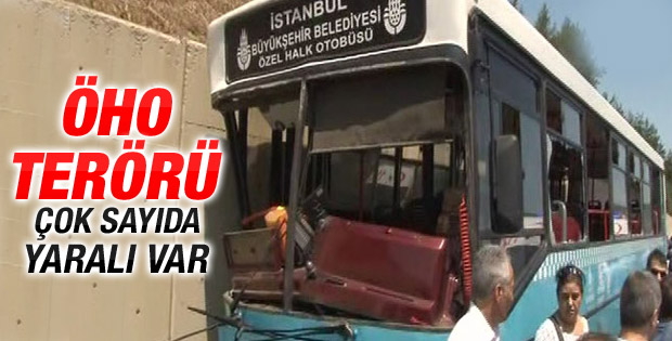 Ümraniye'de halk otobüsü kaza yaptı İZLE