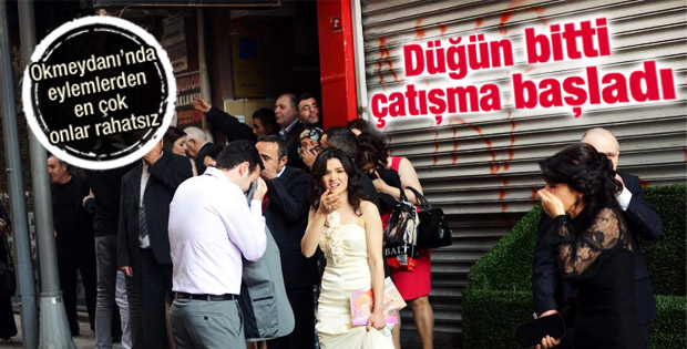Okmeydanı'nda kucağında bebeğiyle çatışma ortasında kaldı