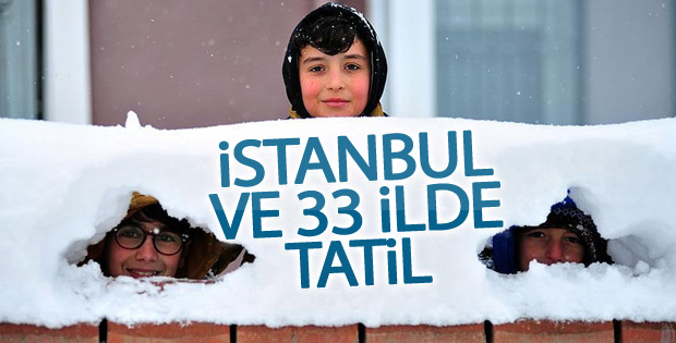 İstanbul'da eğitime kar engeli