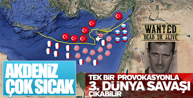 Akdeniz'de gerilim yükseldi