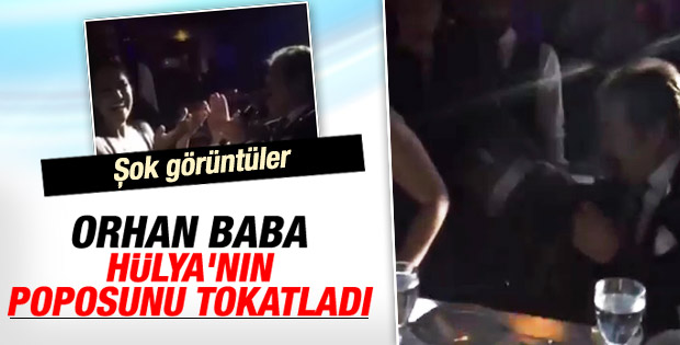 Orhan Gencebay Hülya Avşar'ı poposundan tokatladı