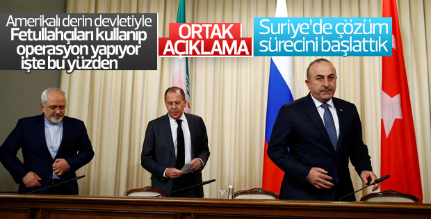 Türkiye, Rusya ve İran'dan ortak Suriye kararı