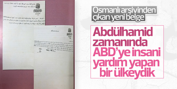 Abdülhamid'in ABD'ye gönderdiği yardım belgelendi