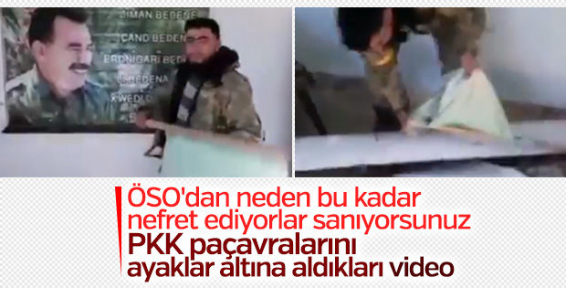 ÖSO mensubu Öcalan'ın posterini yaktı
