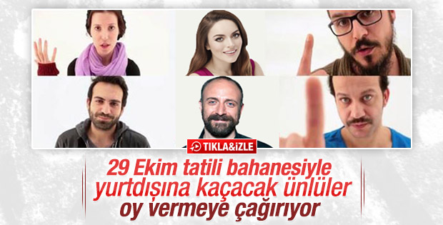 Ünlülerden yeni bir 'oy ver' videosu