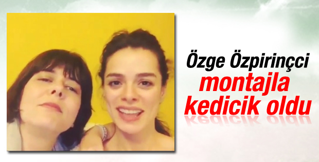 Özge Özpirinçci'nin kedicik taklidi İZLE