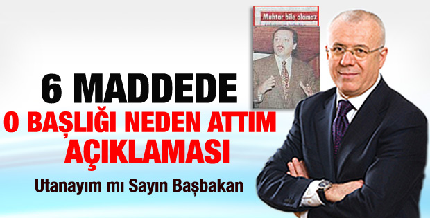 Özkök'ten muhtar bile olamaz açıklaması