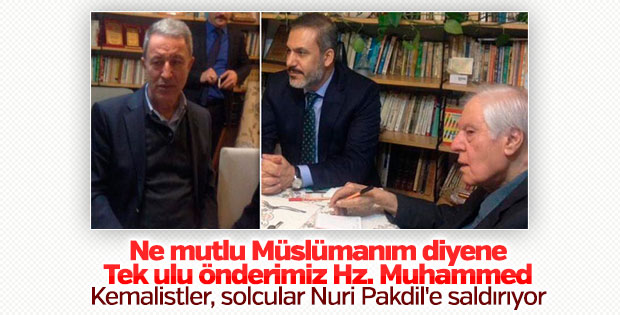 Hulusi Akar ve Hakan Fidan Nuri Pakdil'i ziyaret etti