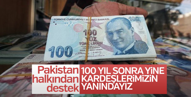 Pakistanlılar Türkiye'ye destek için Türk lirası alıyor