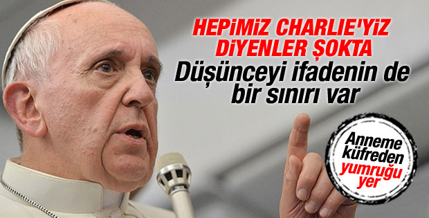 Papa Francis Charlie Hebdo katliamı hakkında konuştu