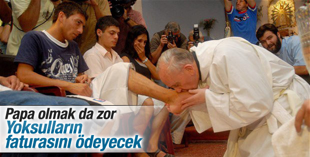 Papa Francesco'dan faturasını ödeyemeyenlere yardım
