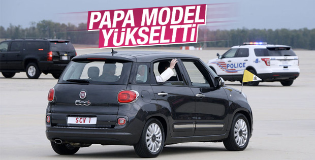 Papa ABD'de aracını değiştirdi