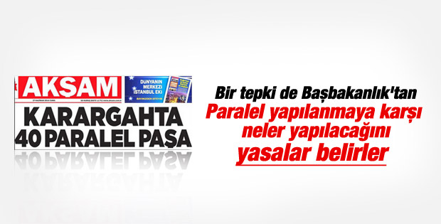 Başbakanlık'tan paralel paşalar haberine yalanlama