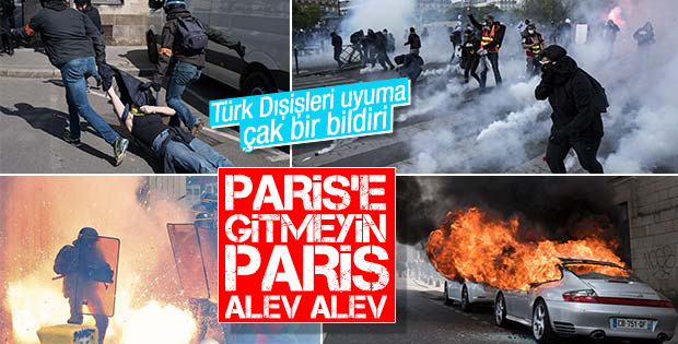 Paris sokakları savaş alanına döndü: 124 gözaltı