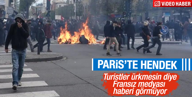 Fransa'da eylemciler polisle çatıştı
