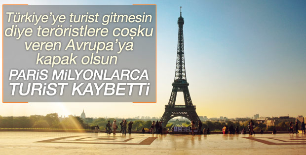 Paris'e giden turist sayısında düşüş