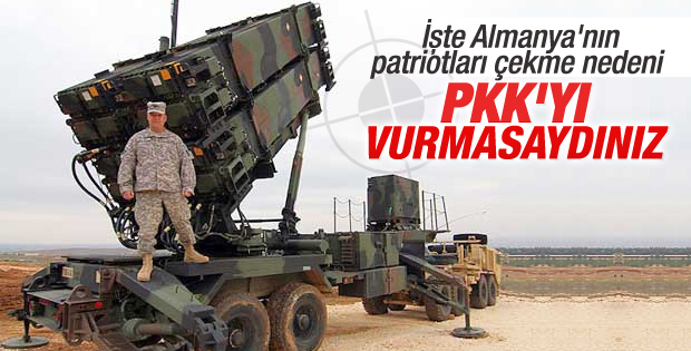 PKK vurulunca Almanya Türkiye'den patriotları çekti