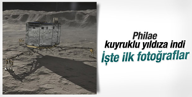 Philae uzay aracından kuyruklu yıldızın ilk fotoğrafı