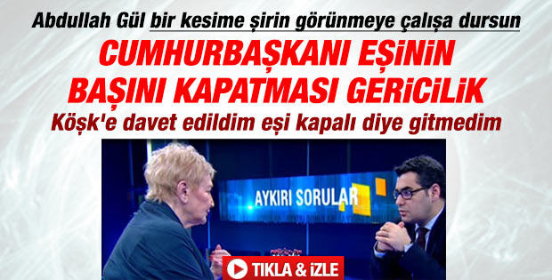 Pınar Kür: Gül'ün eşi kapalı diye Köşk davetine gitmedim
