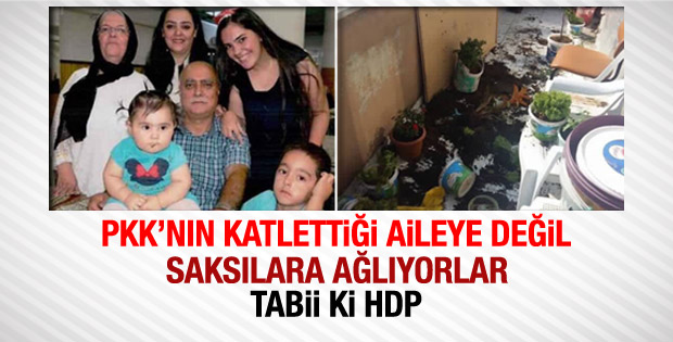 HDP'liler katledilen sivillere değil saksılarına ağlıyor