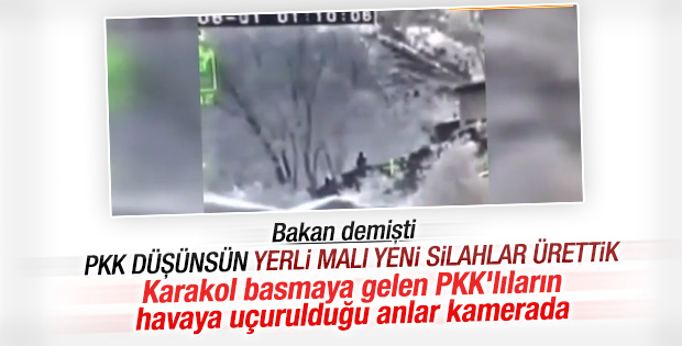 Karakol basmaya gelen PKK'lıların vurulma anı