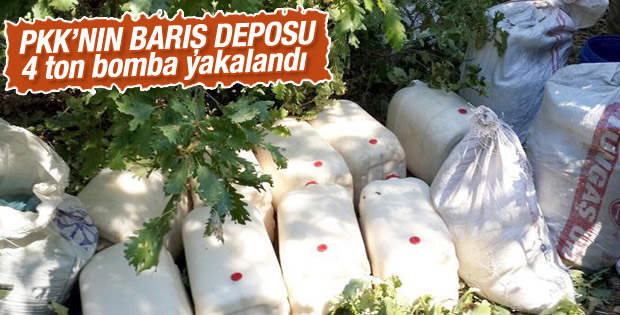 Tunceli'de 4 ton patlayıcı ele geçirildi