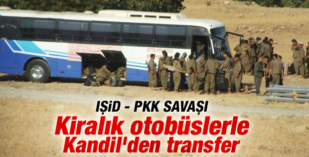 PKK IŞİD'le savaşmaya kiralık otobüslerle gidiyor