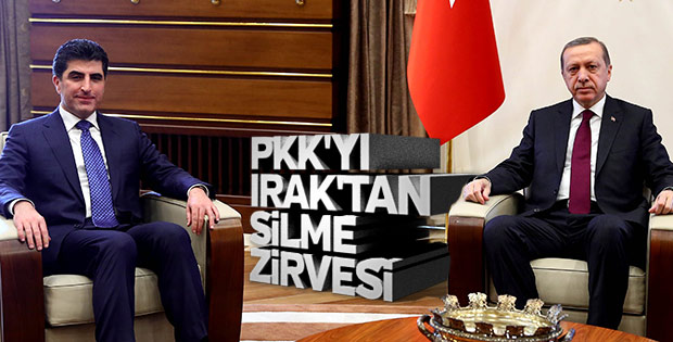 Erdoğan Barzani ile görüştü