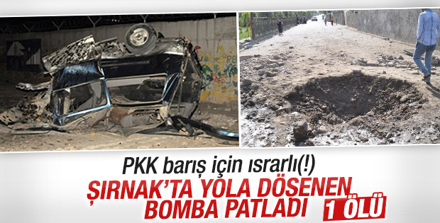 PKK'lılar bomba patlattı minibüs şoförü hayatını kaybetti