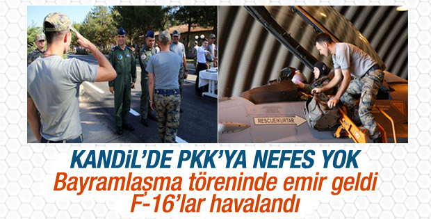 Bayramlaştıktan sonra operasyon için havalandılar