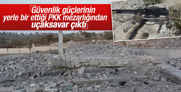 Mardin'deki PKK mezarlığında uçaksavar bulundu