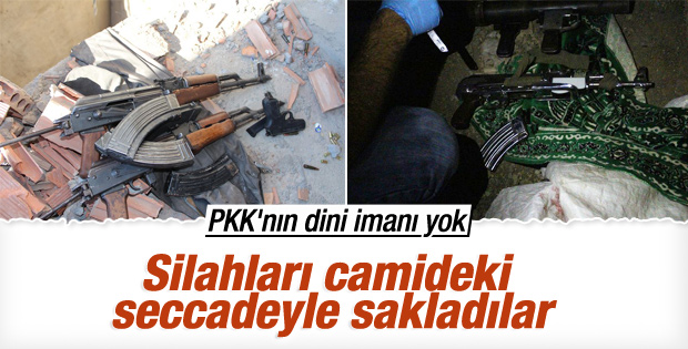 Teröristler Mardin'de camiyi cephaneliğe çevirdi