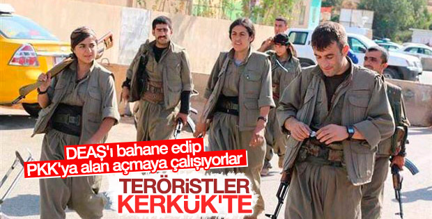 PKK'lı teröristler kaostan yararlanıp Kerkük'e girdi