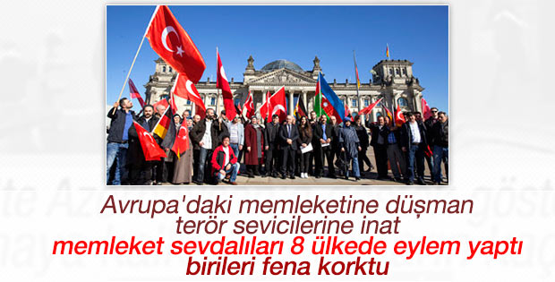 Avrupa'daki Türkler PKK yandaşlarını rahatsız etti