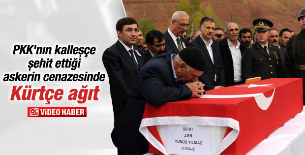Şehit asker Kürtçe ağıtlarla toprağa verildi İZLE