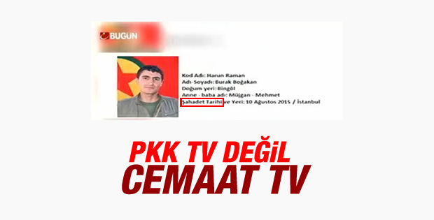 Cemaat kanalında PKK'lılar için şehit tanımlaması
