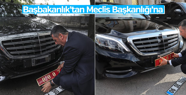 Binali Yıldırım'ın makam aracının plakası değiştirildi