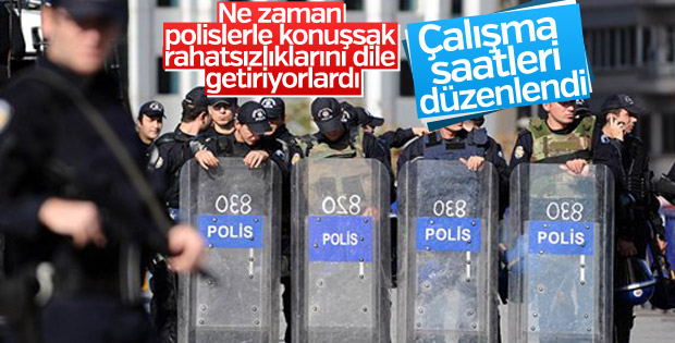Polislerin çalışma saatlerine düzenleme